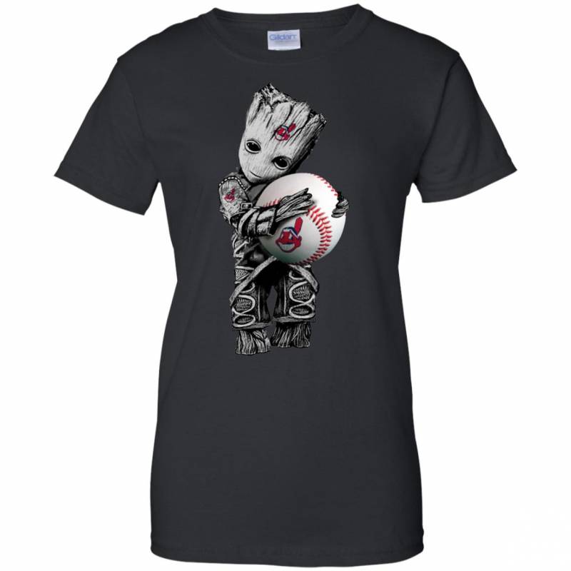 Cleveland Indians Guardians Of The Galaxy Groot Baseball T-shirts