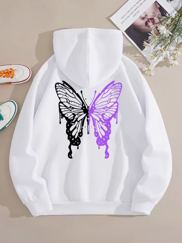 Butterfly Print Hoodie