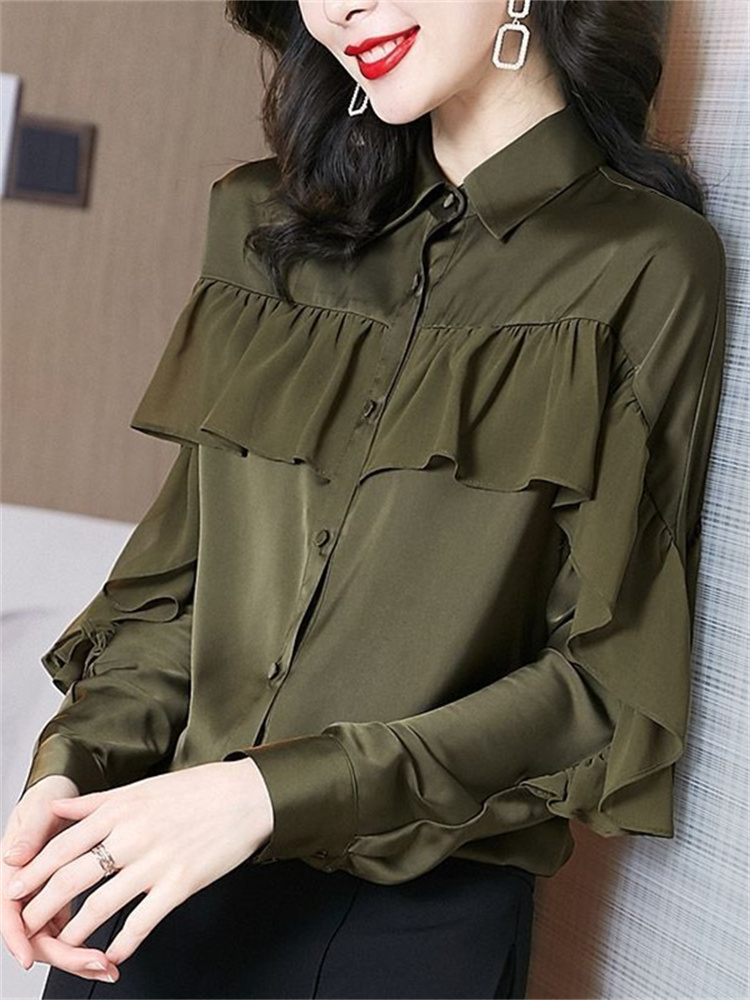 blusas ruffles summer Top female women shirts Women’s white shirt Blouses tops Long sleeve Chic woman blouse vetement femme alx