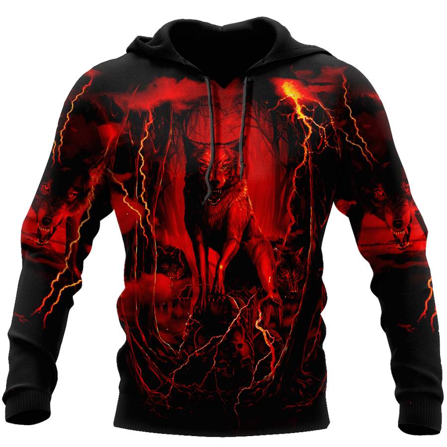 Wolf 3D All Over Printed Hoodie For Men and Women AM082070