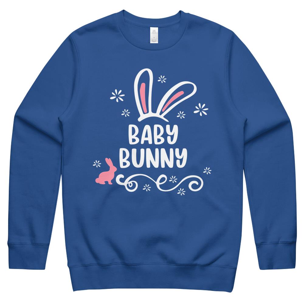 Baby Bunny Funny Matching Easter Bunny Egg Hunting Crewneck Sweatshirt