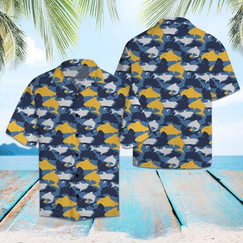 Artsyhomes [Hawaii Shirt] Amazing Shark H2777