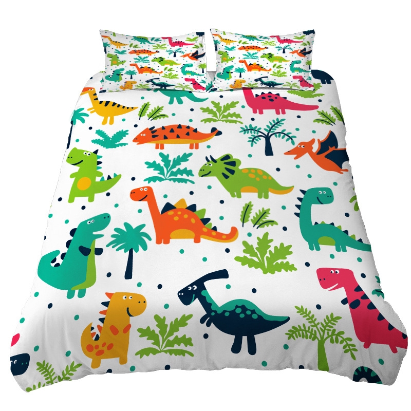 3D Dinosaur Printed King Size Bedding Set Soft Duvet Cover Set Fortwin Full Queen King Size Bed S