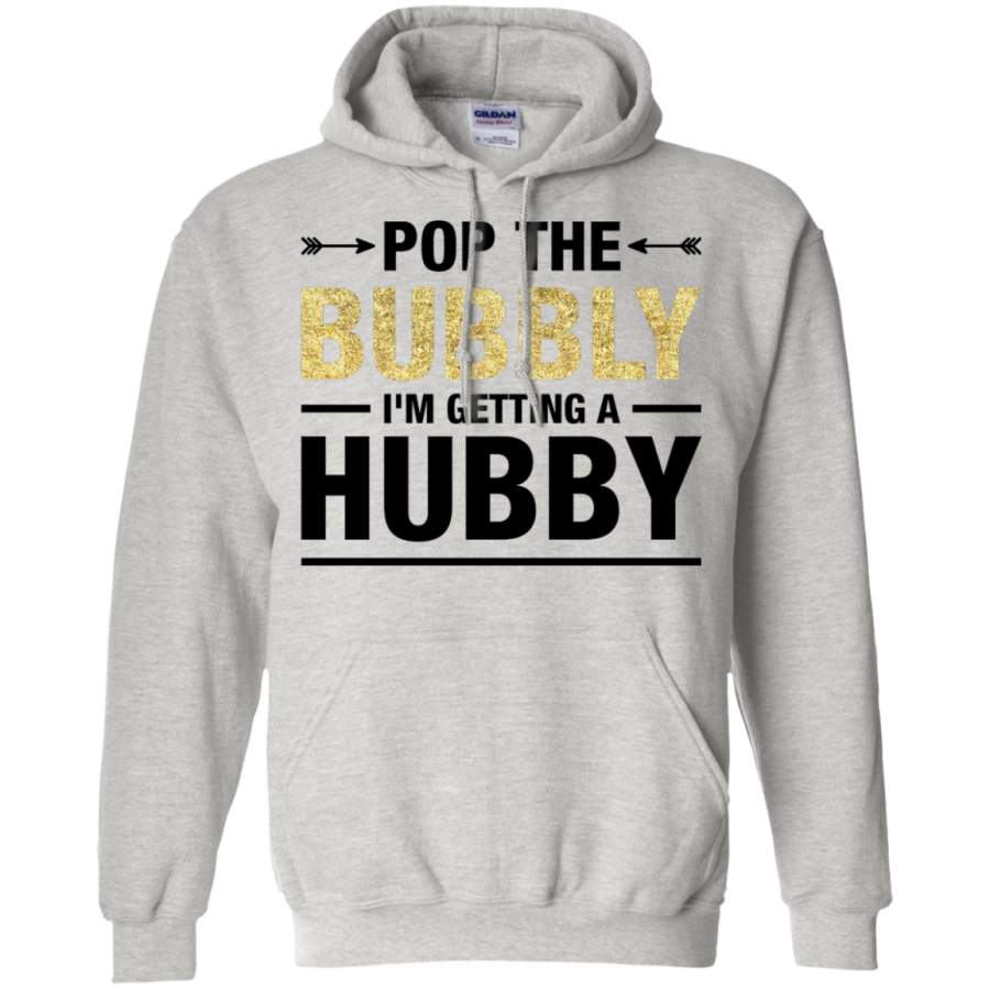 Women’s Bachelorette Party Pop The Bubbly Bride Wedding Pullover Hoodie 8 oz