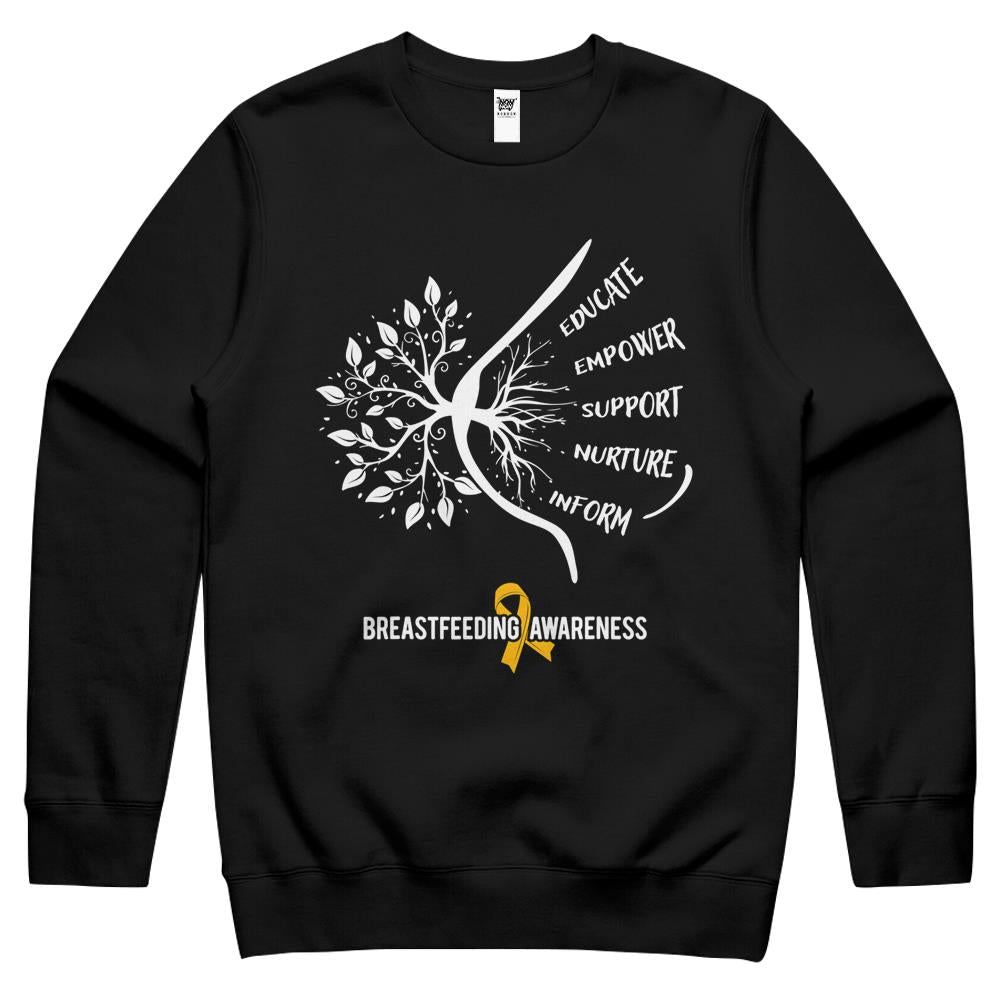 Breastfeeding Awareness Family Usa Breast Milk Lactation Mom Crewneck Sweatshirt