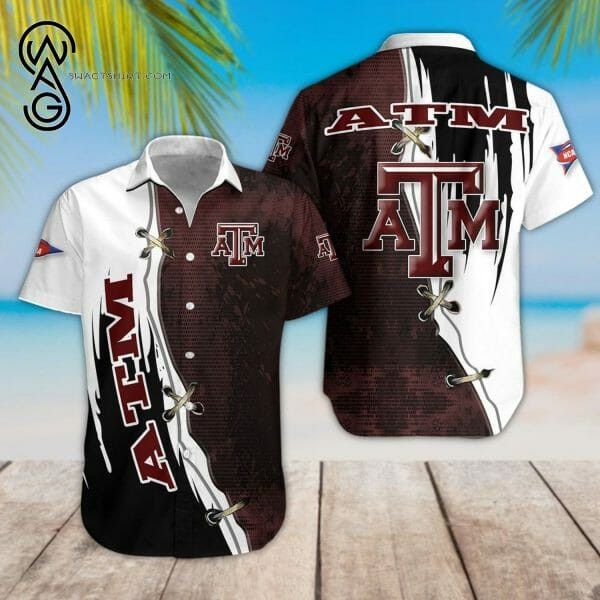 NCCA Texas A&Amp;M Aggies Maroon White Trendy Hawaiian Shirt V2 Aloha Shirt