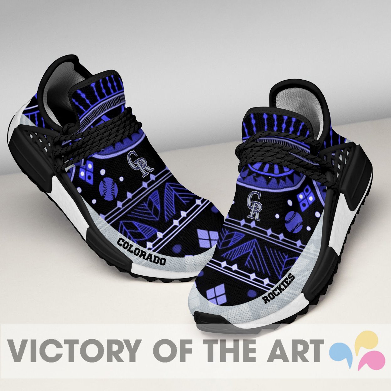 Wonderful Pattern Human Race Colorado Rockies Shoes For Fans