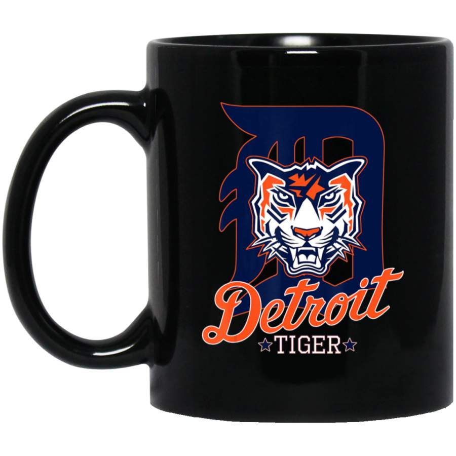 Tiger Mascot Distressed Detroit Baseball Coffee Mug