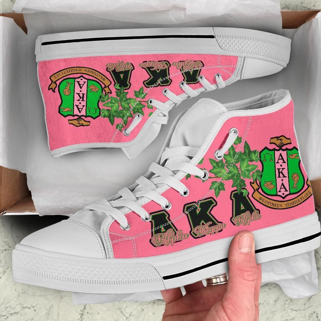 Alpha Kappa Alpha High Top Shoes