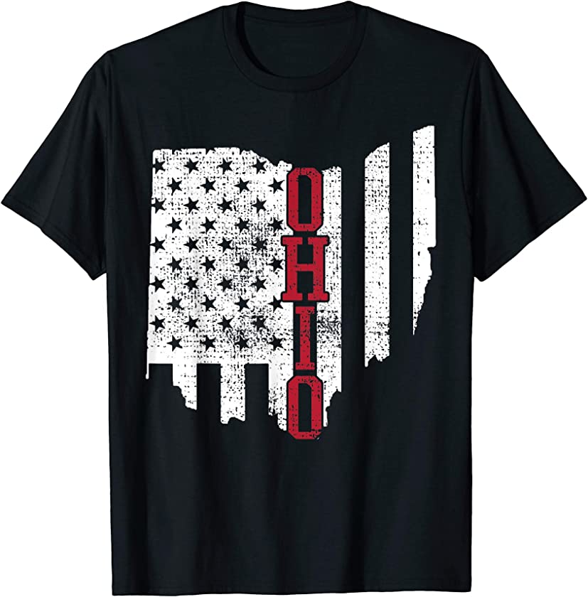 4th Of July Ohio USA US Flag States Vintage T-Shirt