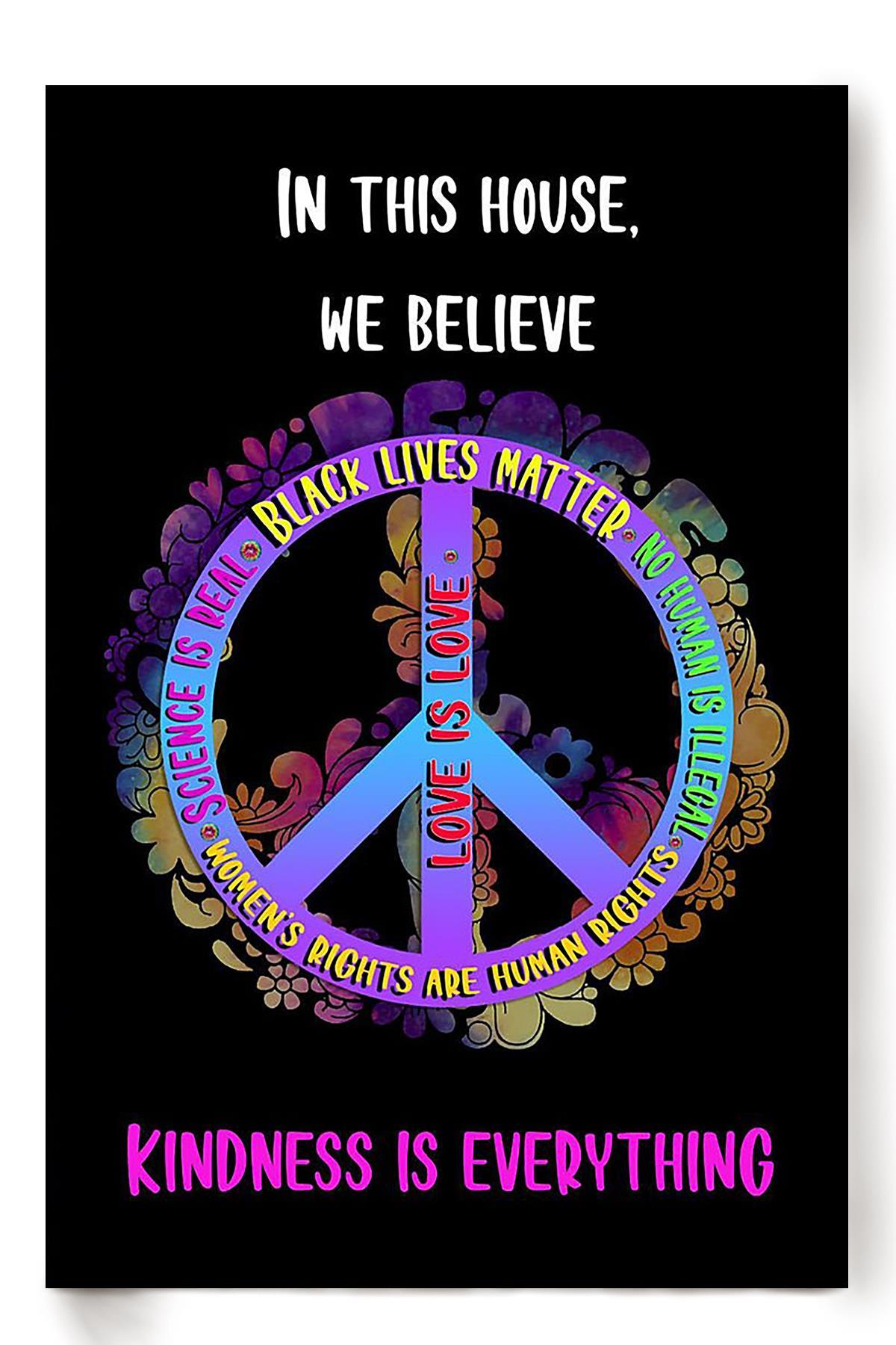 Kindness Is Everything For Black Lives Matter Women’S Right Advocate Gift Poster