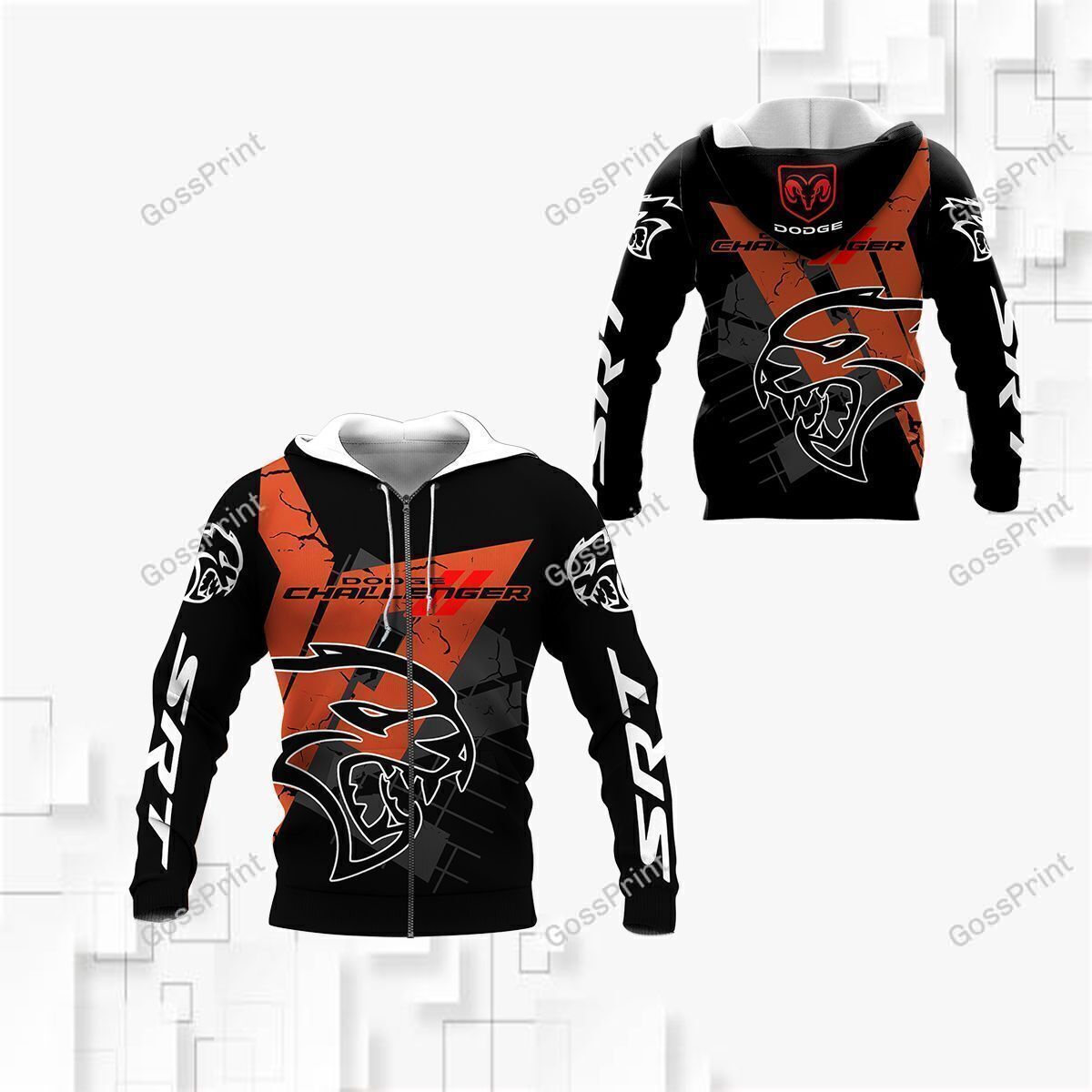 3D ALL OVER DODGE CHALLENGER SHIRT VER 7