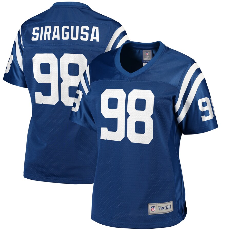 Tony Siragusa Indianapolis Colts NFL Pro Line Womens Retired Player Replica Jersey – Royal