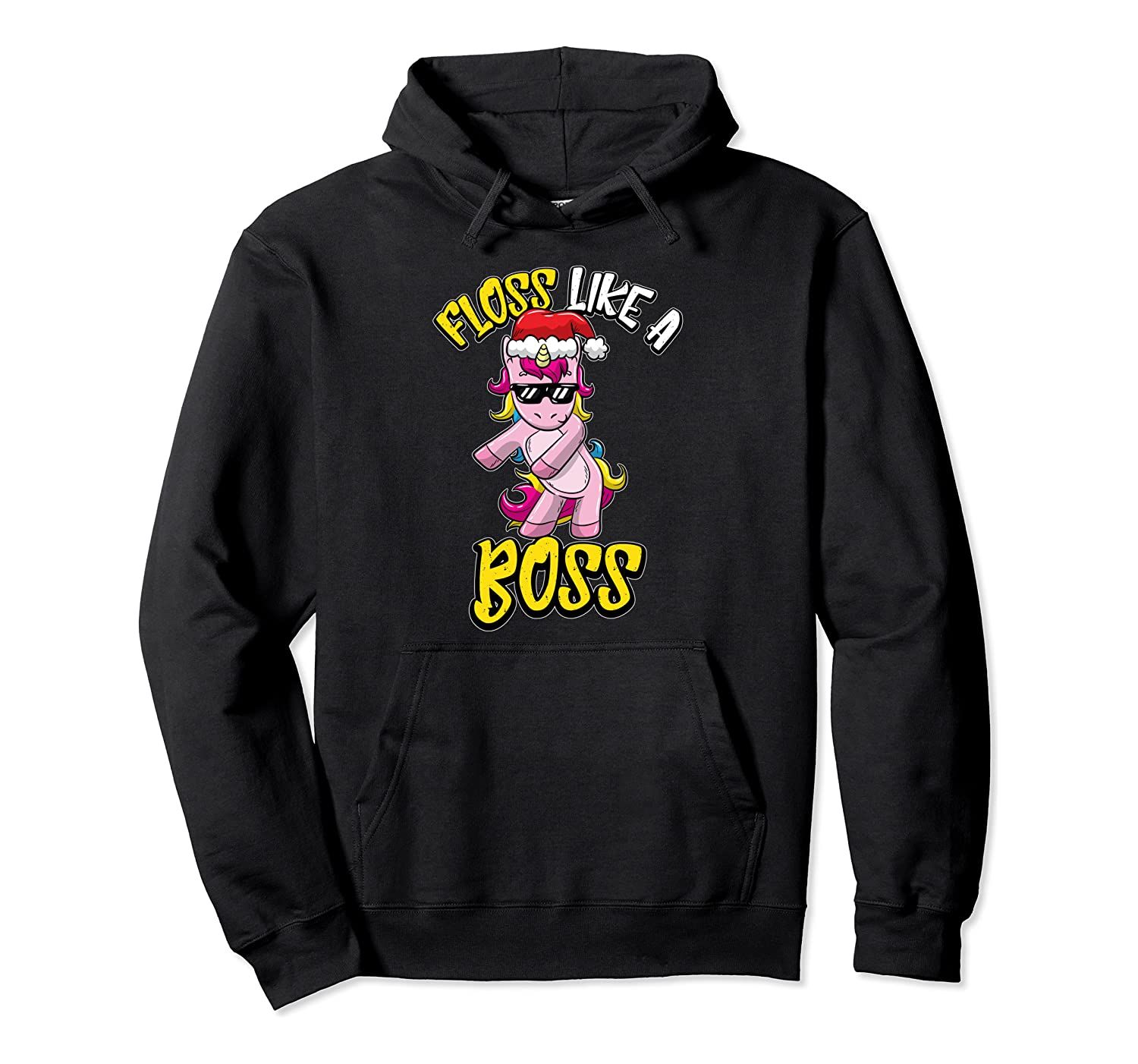 Unicorn Floss Like A Boss Christmas Santa Flossing Hoodie Pullover Hoodie, T-Shirt, Sweatshirt, Tank Top, Racerback, Dolman