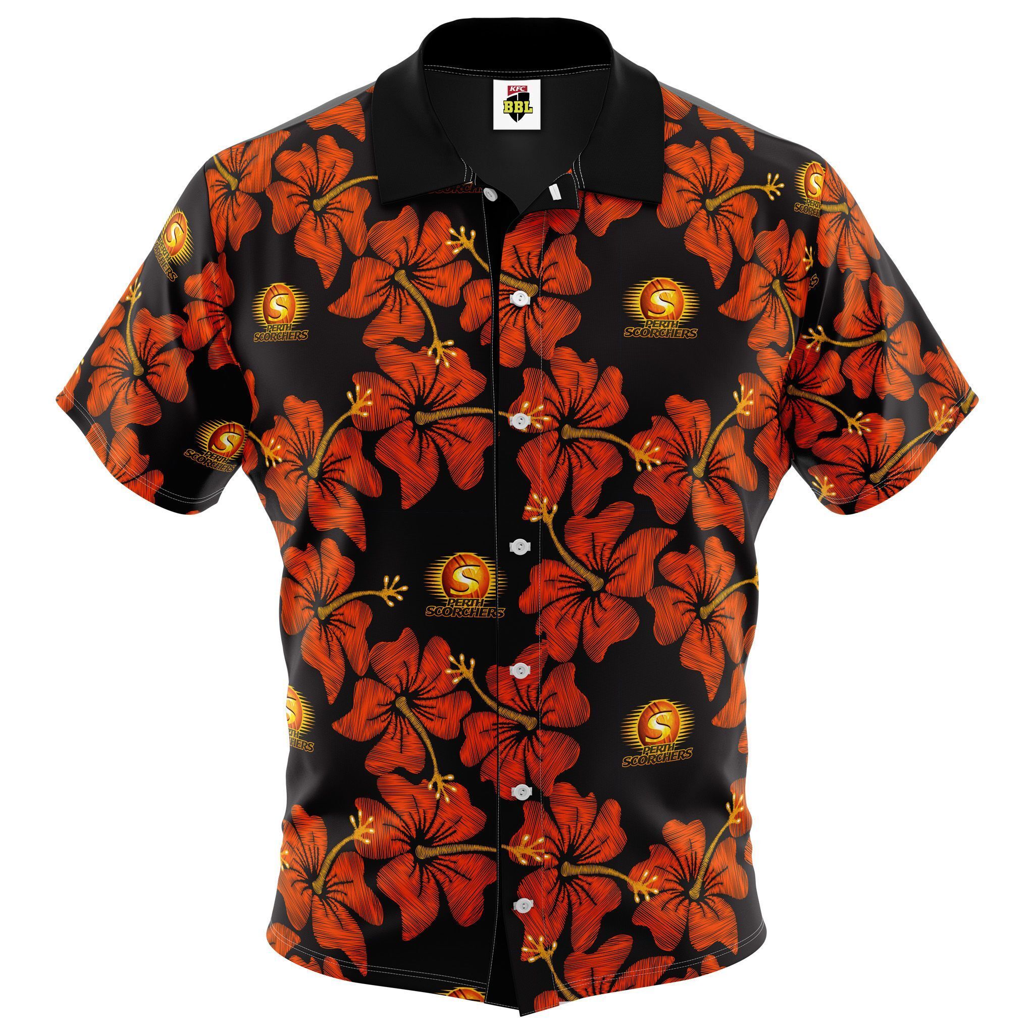 Bbl Perth Scorchers Hawaiian Shirt – Youth