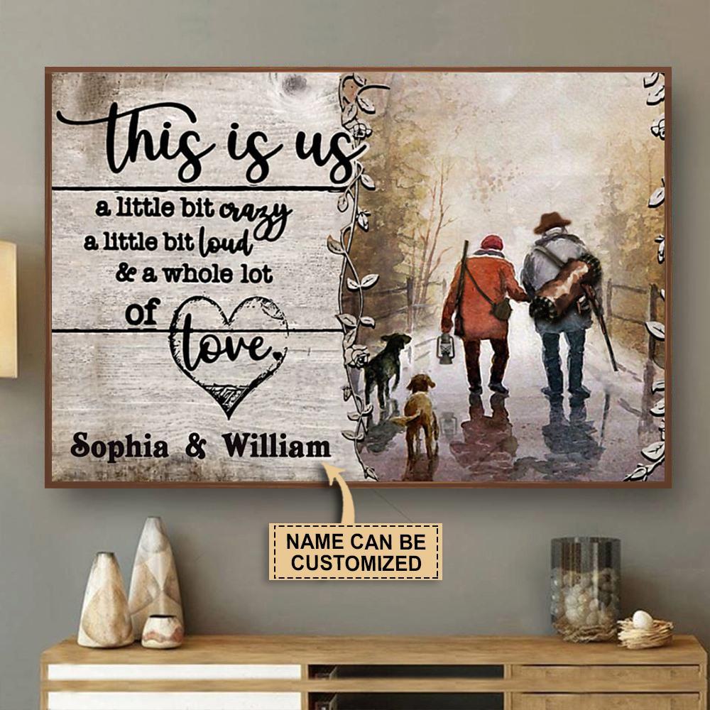 Aeticon Gifts Personalized Hunting This Is Us Crazy Loud Love Canvas Mom Dad Gift Home Decor