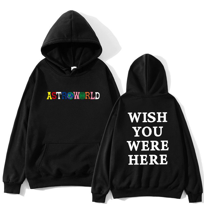 Travis Scott Astroworld WISH YOU WERE HERE hoodies fashion letter ...