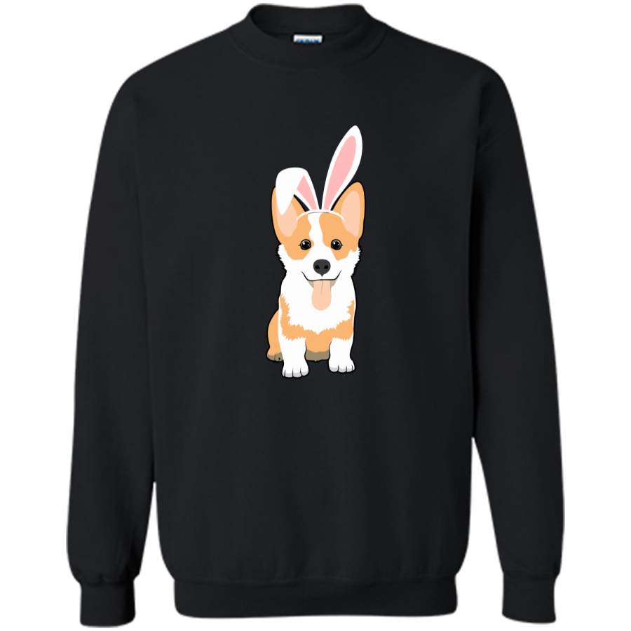 Corgi Easter Day Bunny Dog Lover Shirt Printed Crewneck Pullover Sweatshirt 8 oz