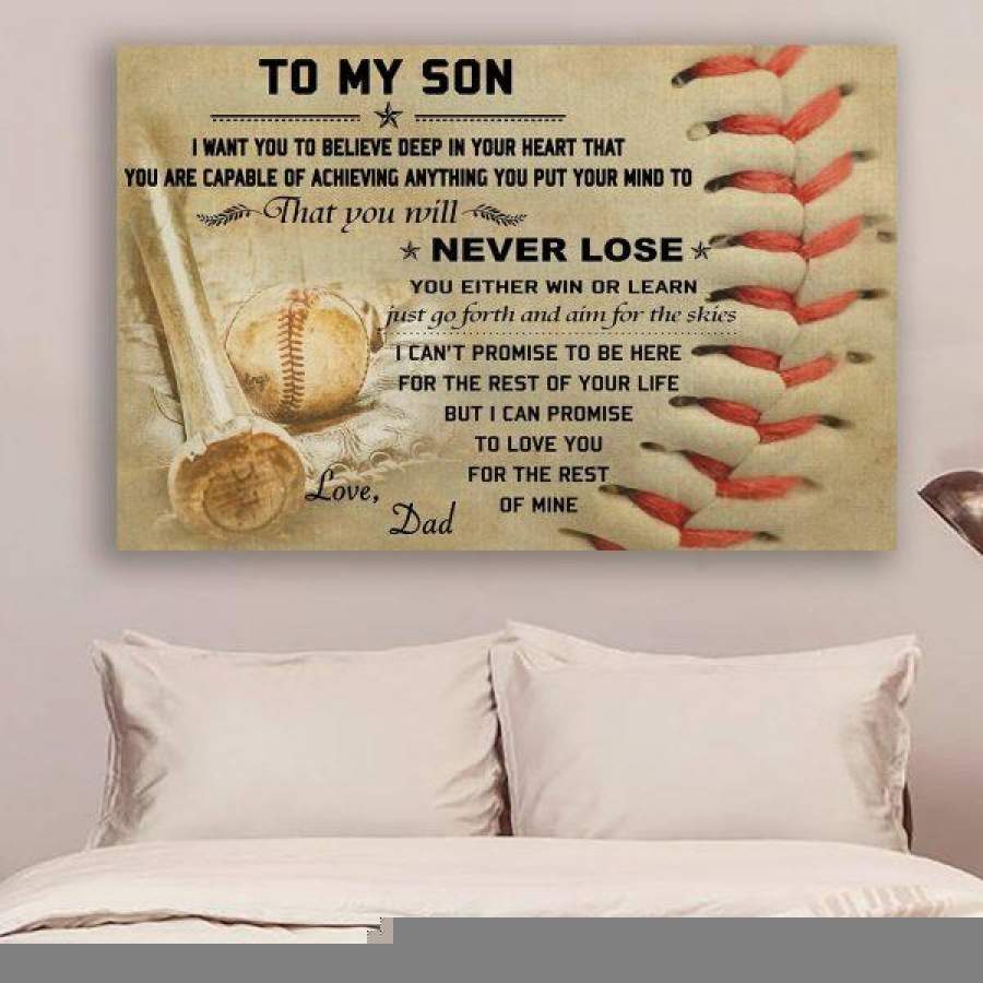 Baseball Poster – To My Son Never Lose