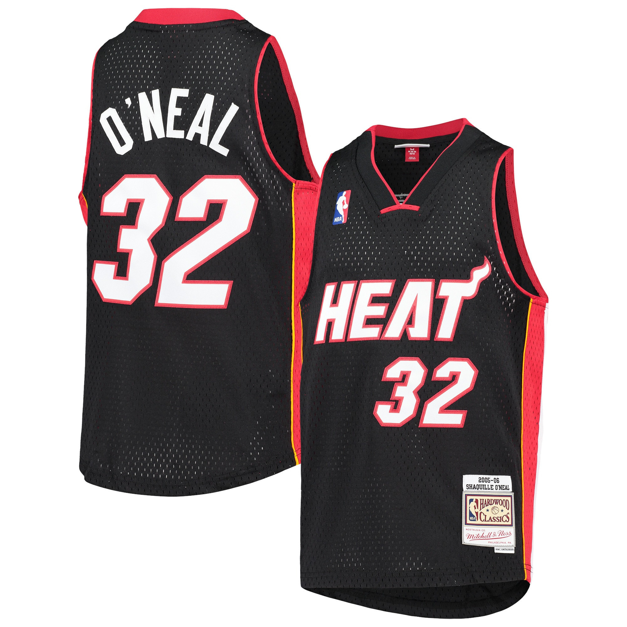 Shaquille Oneal Miami Heat Mitchell & Ness Big & Tall 2005-06 Hardwood Classics Swingman Jersey – Black NBA