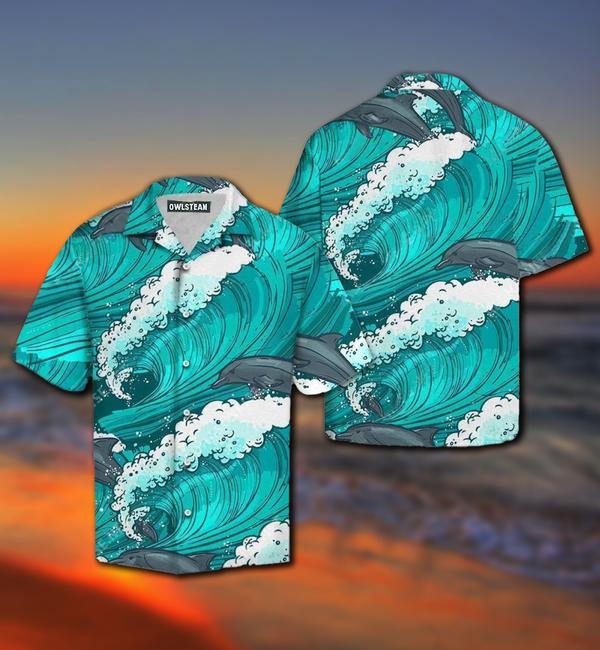 Dolphin Loves Ocean And Summer Limited Edition – Hawaiian Shirt – Hawaiian Shirt For Men, Hawaiian Shirt For Women, Aloha Shirt