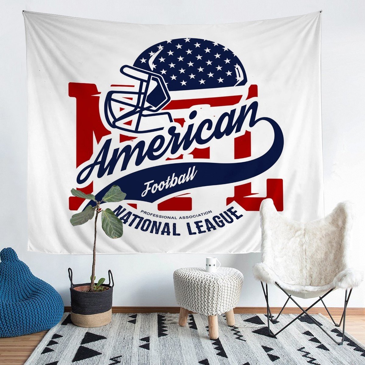 Football Bedding Throw Blanket Kids Boys Teens Sports Theme Tapestry Football Natinal League Tapestries Wall Hanging American Football Wall Blanket,Bedding Collection