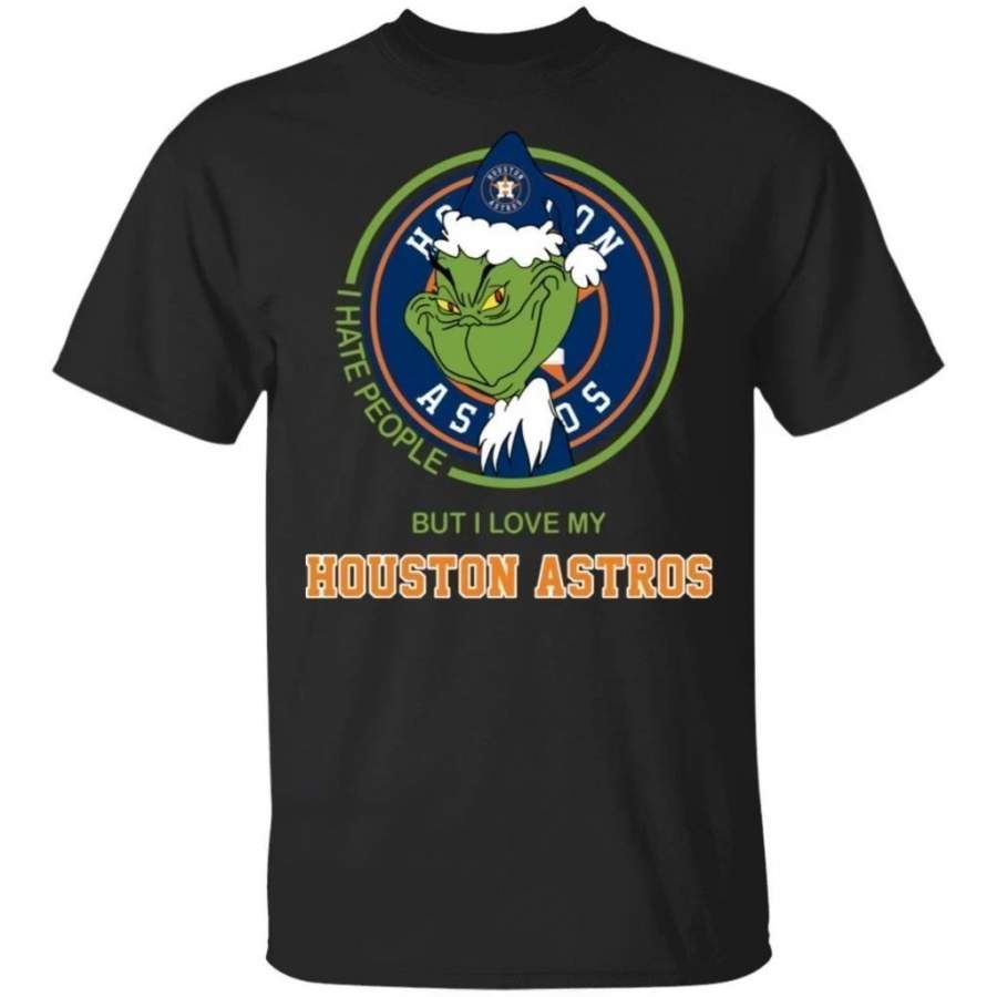 Grinch I Hate People But I Love My Houston Astros T-Shirt For Fans MN08