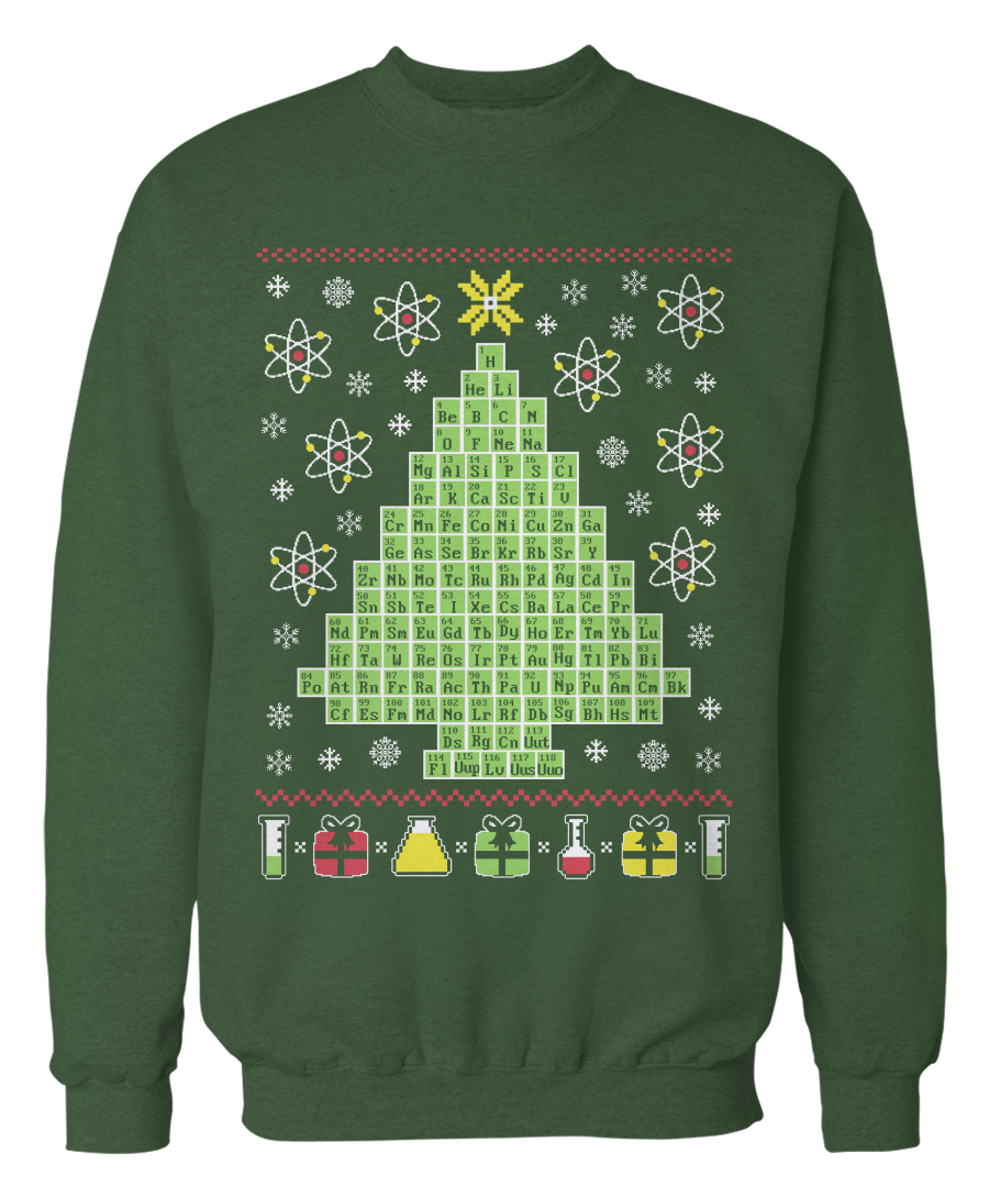 Chemistry Periodic Table Science – Ugly Christmas Sweater – Holidays