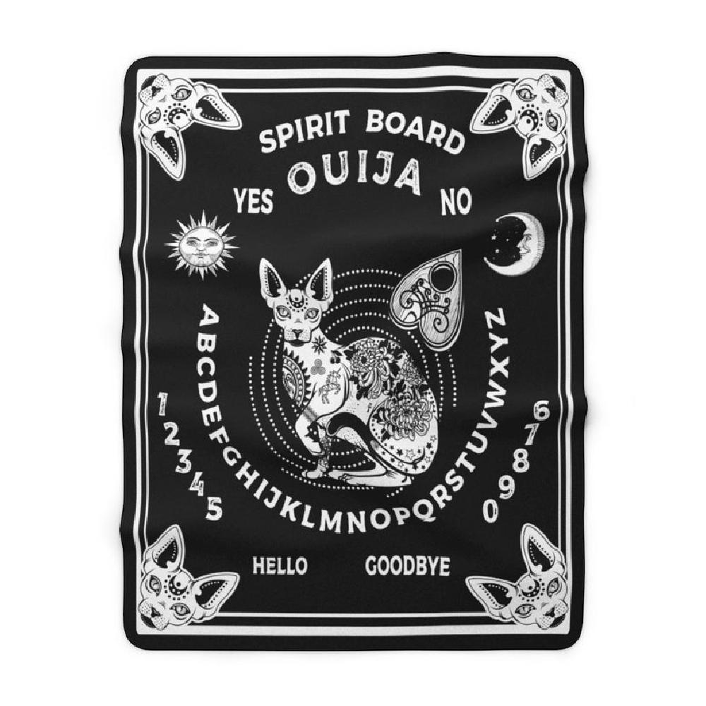 Spirit Animal Ouija Spirit Board Sphynx Gothic Cat Blanket Family Gift Home Decor Bedding Couch Sofa Soft Comfy Cozy