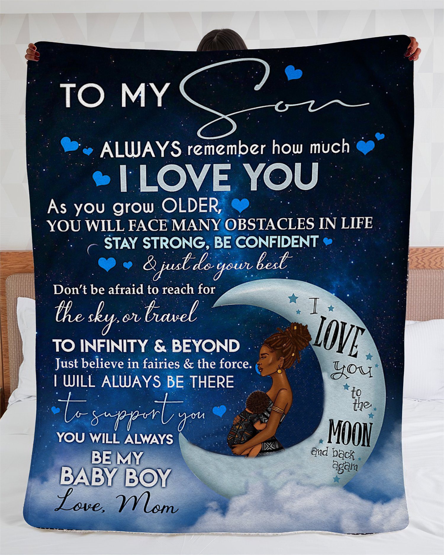 To My Son Always Remember How Much I Love You, Fleece Blanket – Quilt Blanket, Gift For Son, Gift From Mom To Son, Home Decor Bedding Couch Sofa Soft And Comfy Cozy