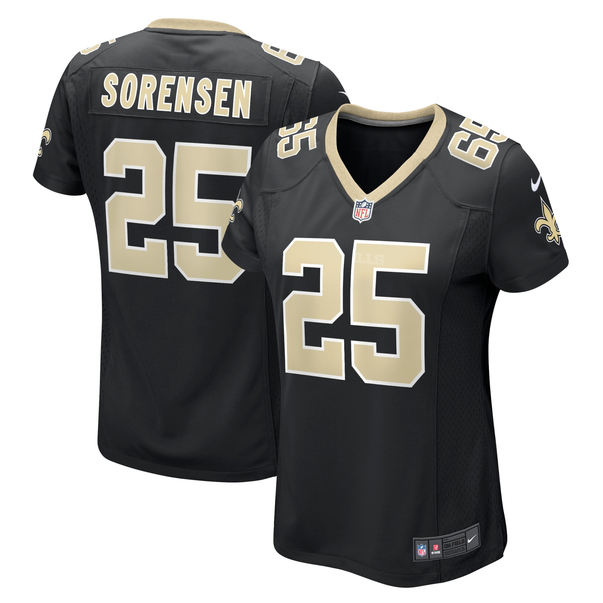 Women’s New Orleans Saints Daniel Sorensen Black Game Player Jersey