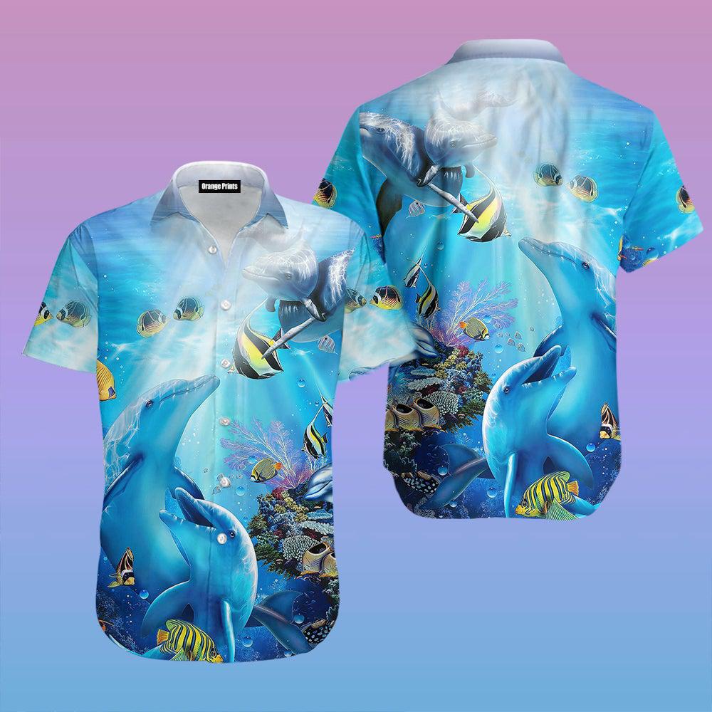 Dancing Dolphin Hawaiian Shirt