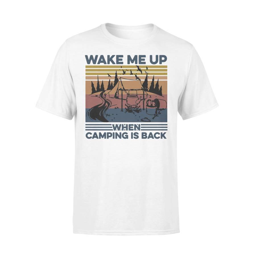 Wake Me Up When Camping Is Back Vintage T-shirt