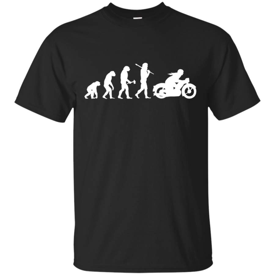 Evolution Vintage Motorcycle Motorbike Rider Funny T-Shirt