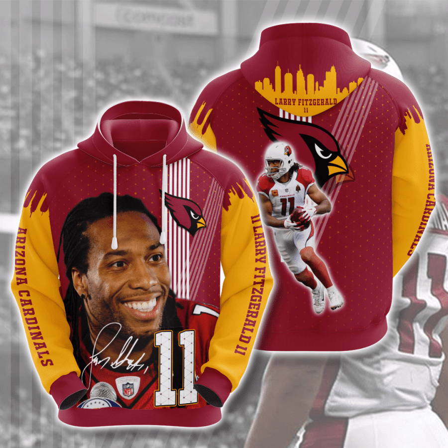 Arizona Cardinals Larry Fitzgerald 100 Unisex 3D Hoodie Gift For Fans