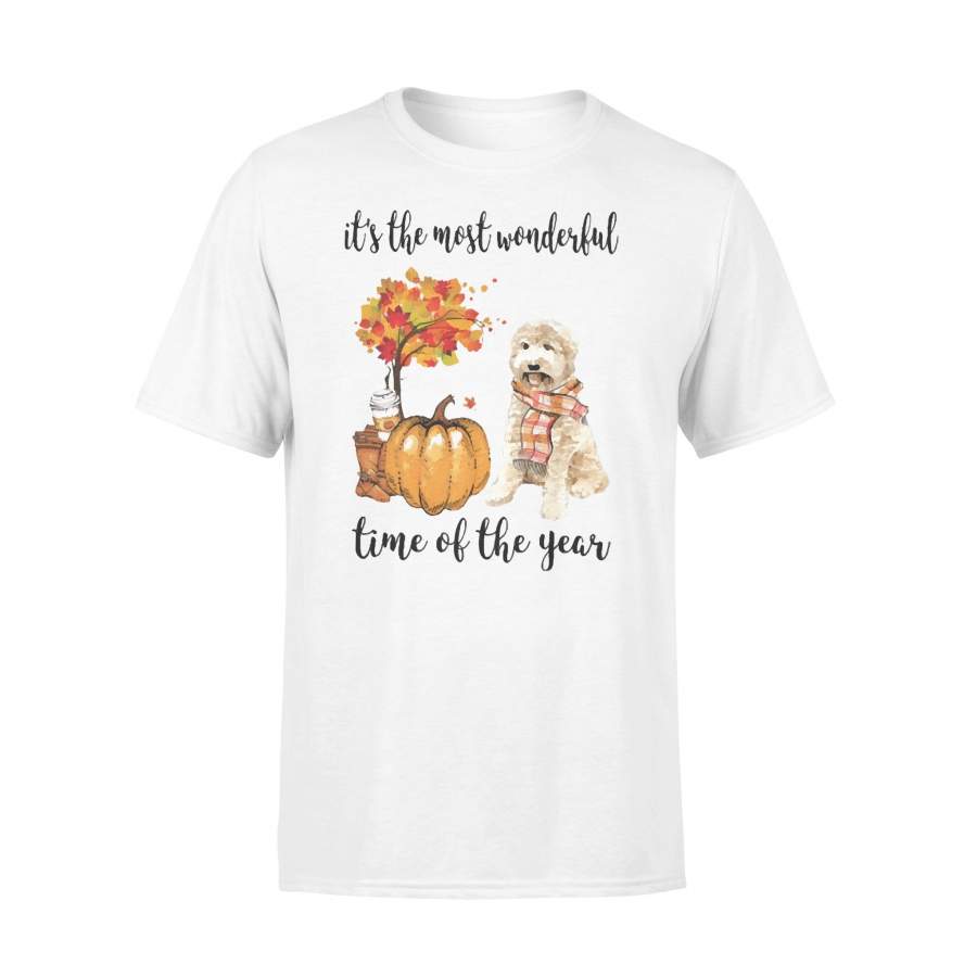 Fall Pumpkin It’s The Most Wonderful Time Of The Year Goldendoodle T-Shirt