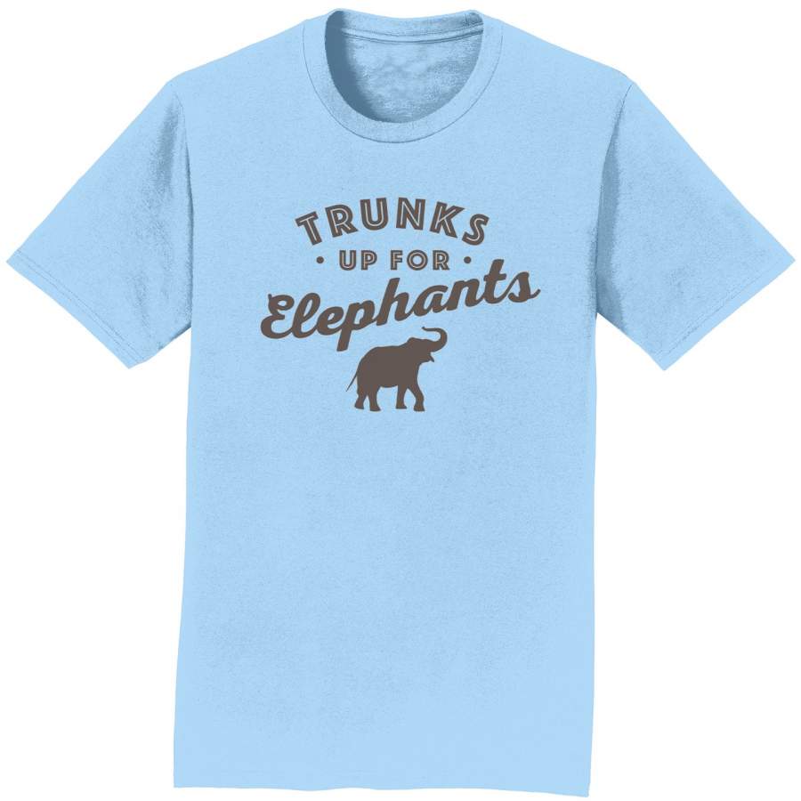 Trunks Up for Elephants Dark Grey – Adult Unisex T-Shirt