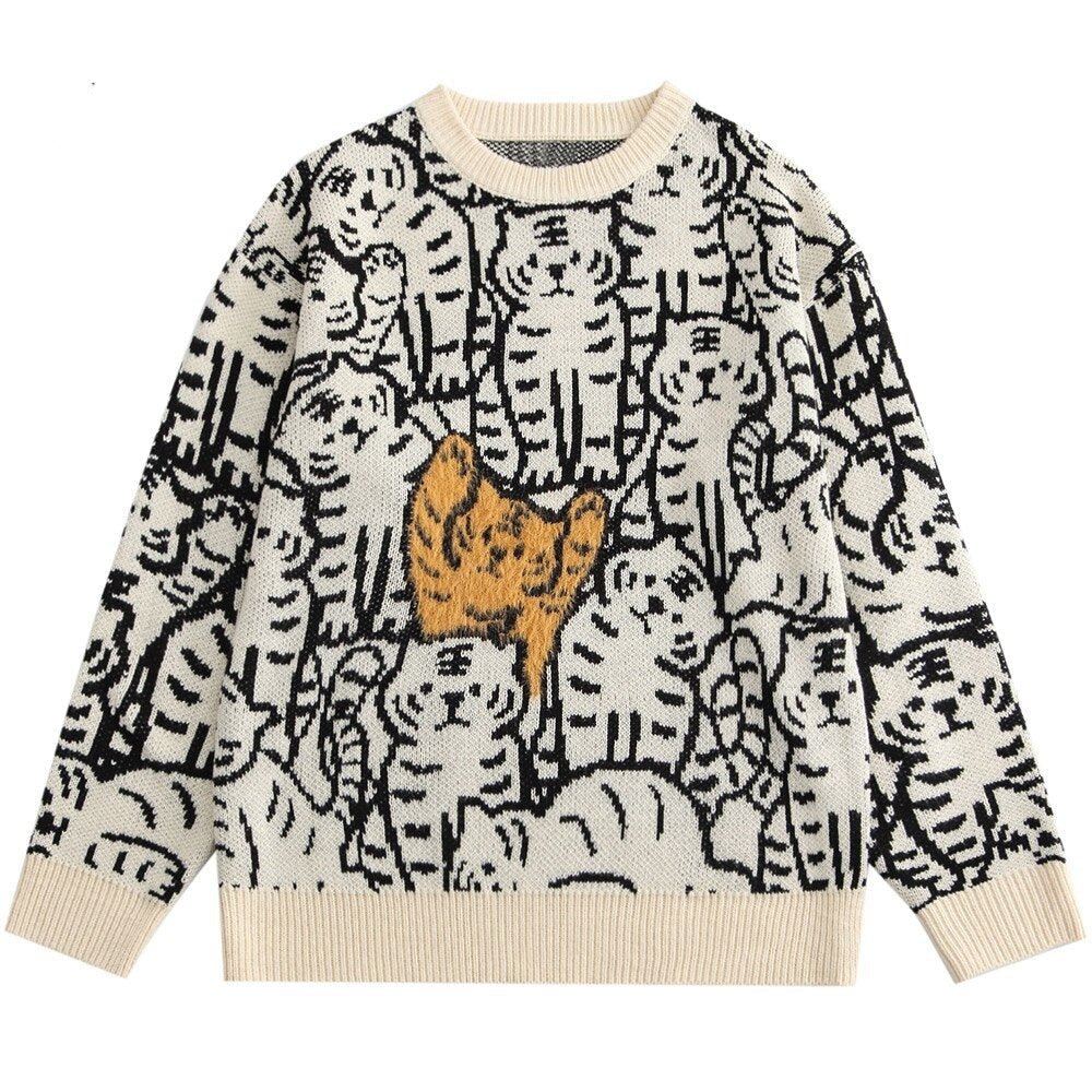 Cartoon Cute Baby Tiger Knitted Sweater