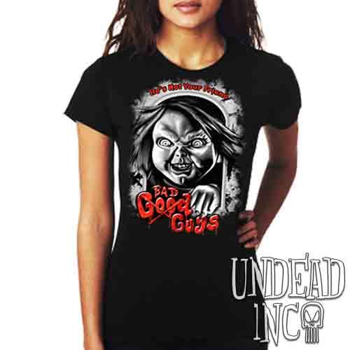 Chucky Bad Guys Black & Grey – Ladies T Shirt