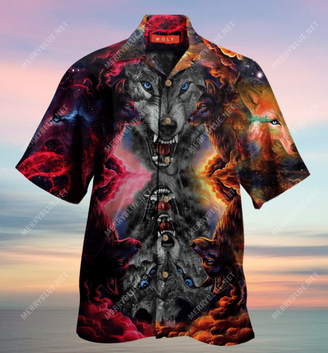 Get Now Amazing Colorful Wolf Unisex Hawaii Shirt Ha35126