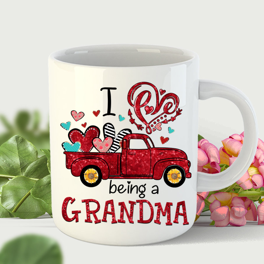 I Love Being A Grandma Valentine, Happy Valentine’S Day Mug