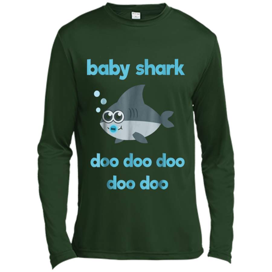 Baby Shark Doo Doo Doo Doo Shark Song  Long Sleeve Moisture Absorbing Shirt