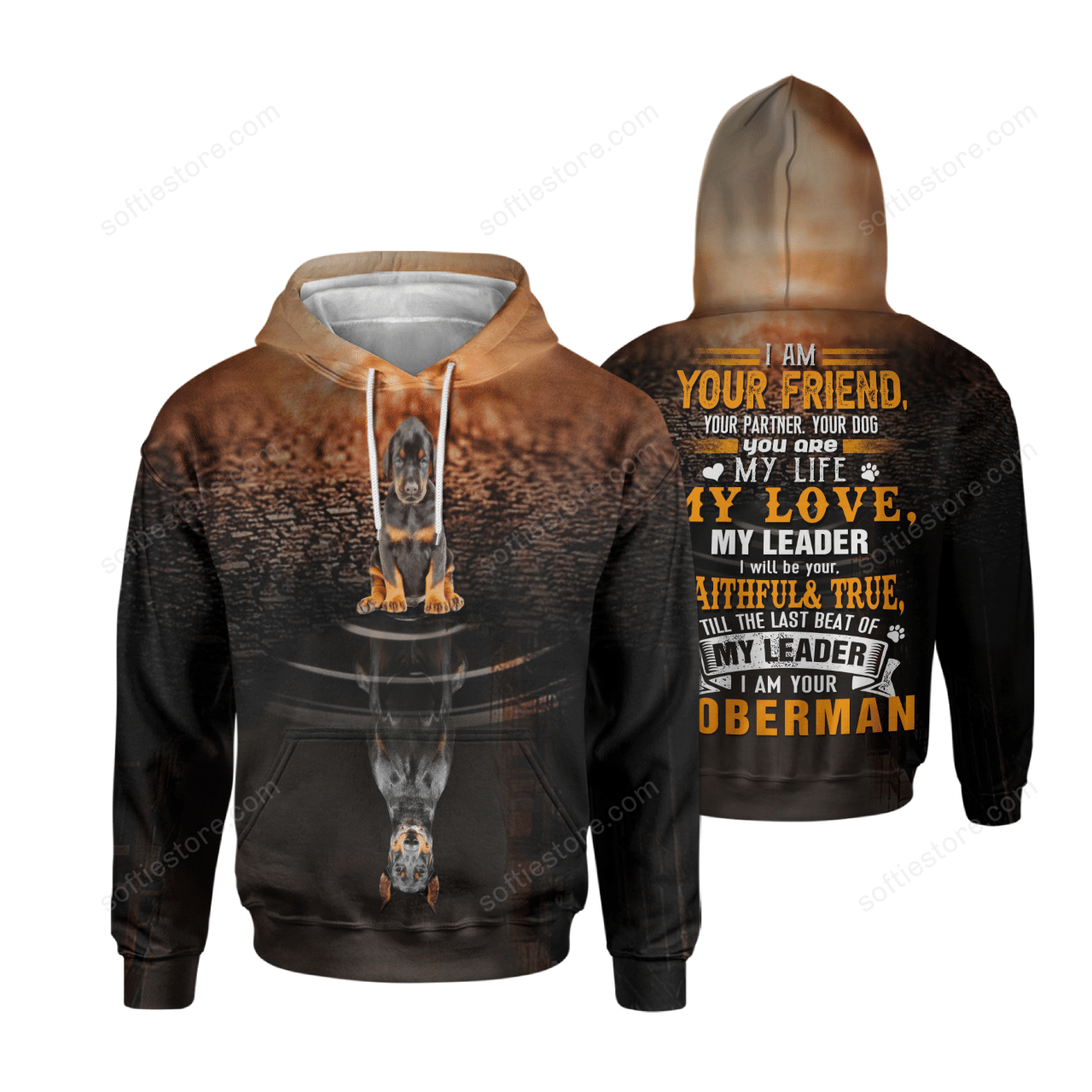 Doberman hoodie – I am your friend