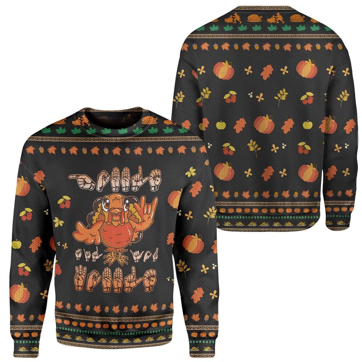 Turkey Ugly Christmas Sweater | Unisex | Full Size | Adult | Colorful | US3258