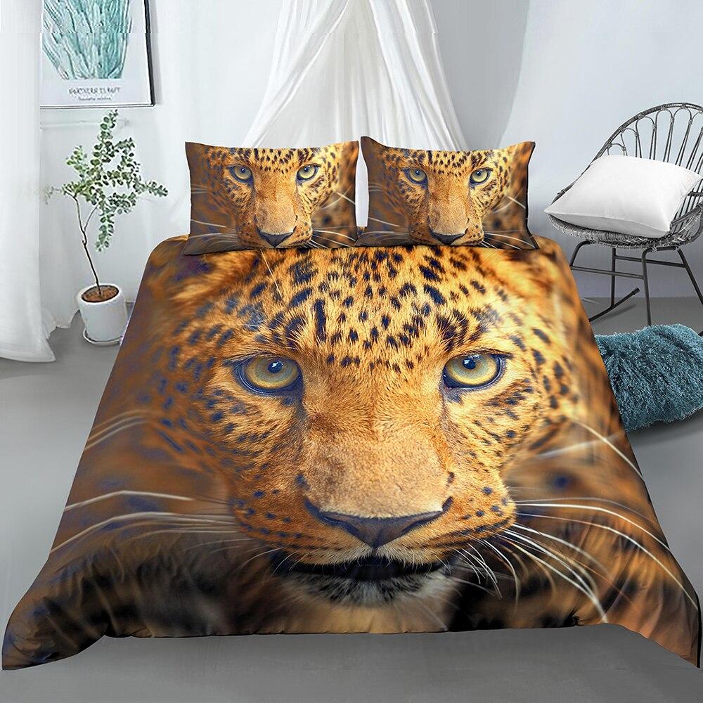 3D Leopard Mugshot Bedding Set