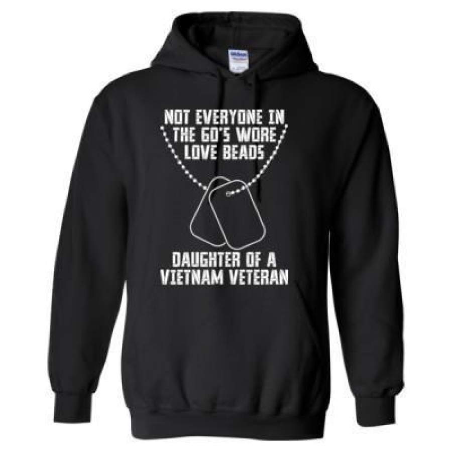 AGR Not Everyone In The 60s Wore Love Neads Daughter Of A Vietnam Veteran – Heavy Blend™ Hooded Sweatshirt