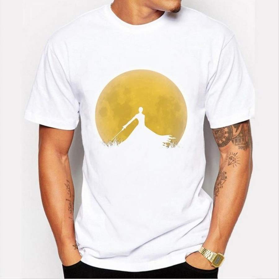 2017 Summer Hot Men’S Fashion Shirt Personalized Print Pattern Trend White Short-Sleeved T-Shirt