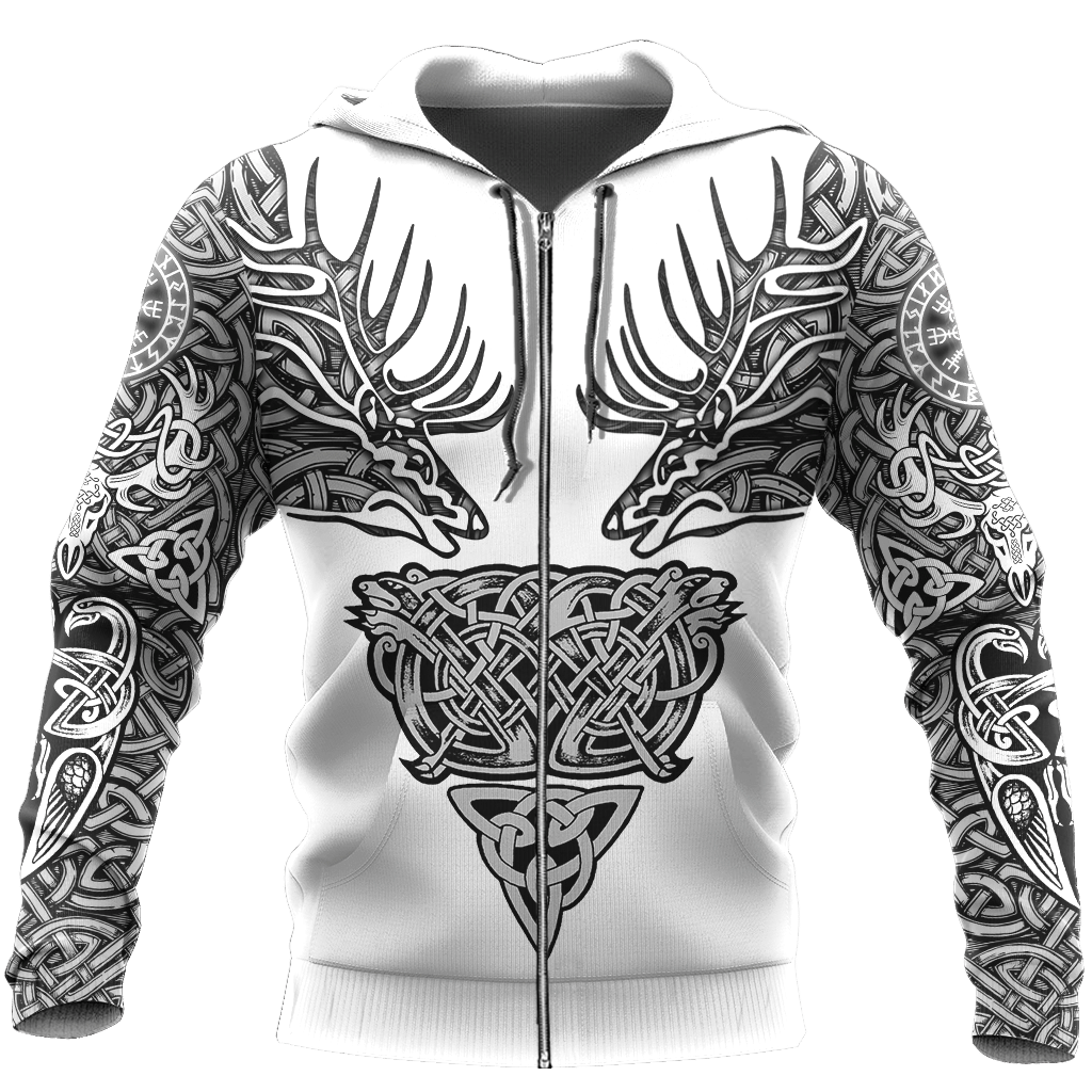 The Black Deer Viking All Over Printed Hoodie