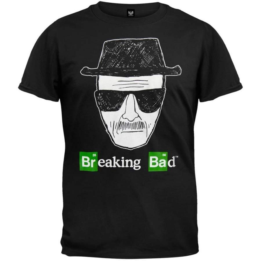 Breaking Bad – Heisenberg Sketch T-Shirt – Black