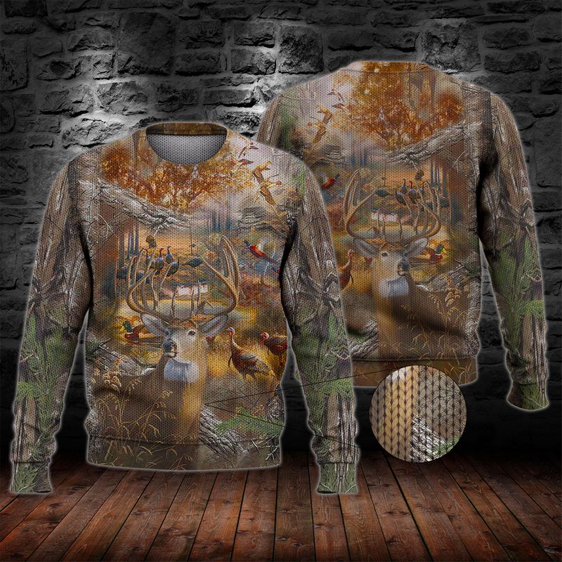 Animal Hunting 3D All Over Print Shirts Gift For Hunter 3D Sweater